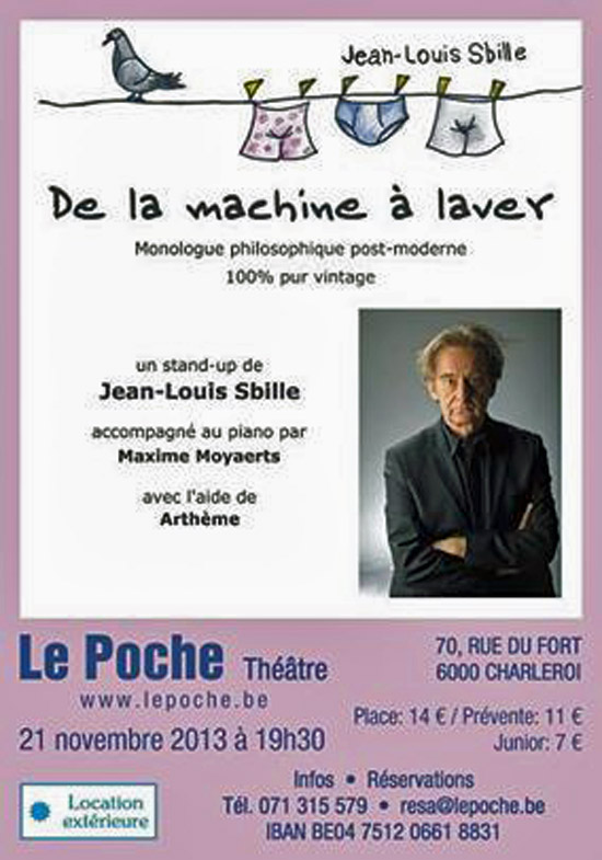 [Chronique] Jean-Louis Sbille, De la machine à laver